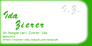 ida zierer business card
